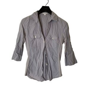 Standard James Perse cotton button front shirt women's size 4